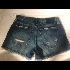 High waisted denim shorts